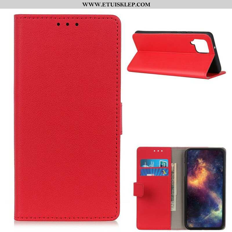 Etui Folio do Samsung Galaxy M12 / A12 Klasyczny Efekt Skóry